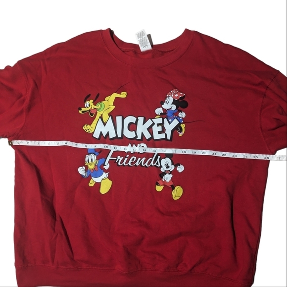 Disney's Mickey and Friends Red Graphic Junior Sweatshirt Size 3X - Picture 1 of 5